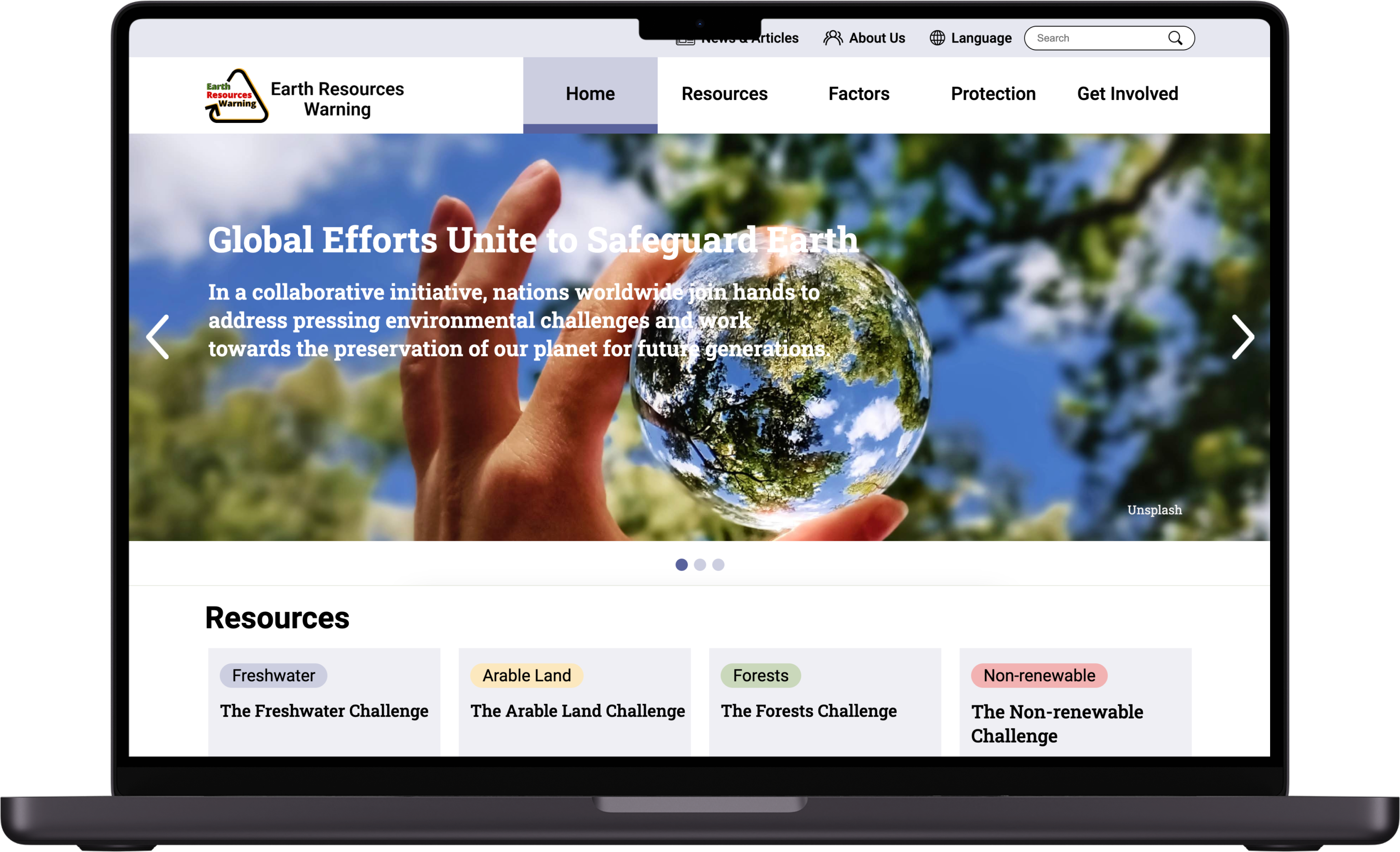 Earth Resources Warning project