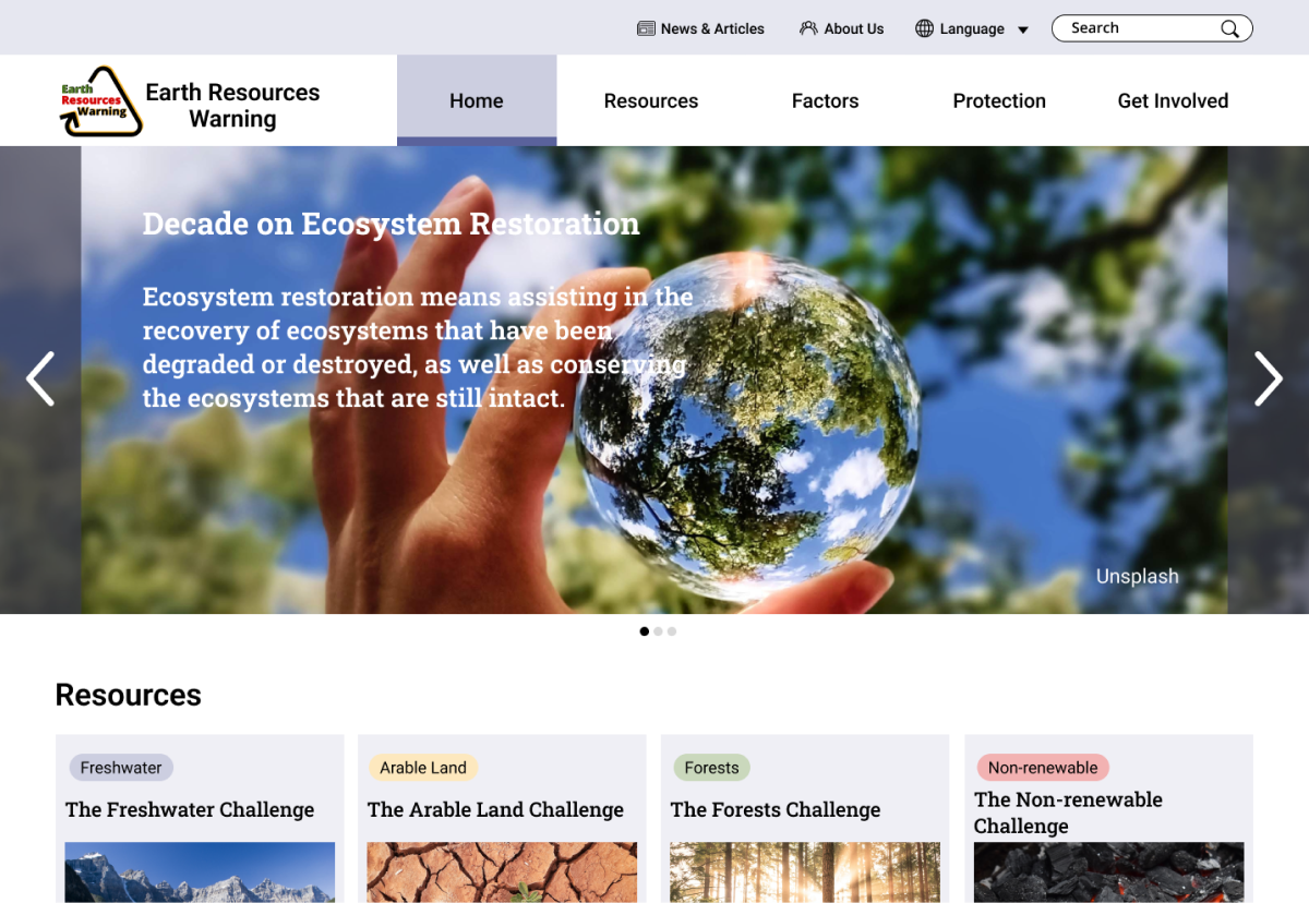 Earth Resources Warning project